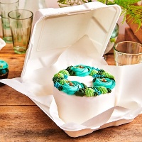 Boîte de 15 x 15 cm pour tarte Bento - 10 unités