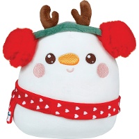 Peluche bonhomme de neige 22 x 22 cm
