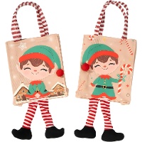 Sac cadeau de 19 x 15 x 5 cm avec motif d'elfe - 1 unité