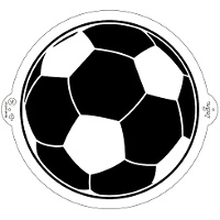 Pochoir de Football de 25 cm - Décorez