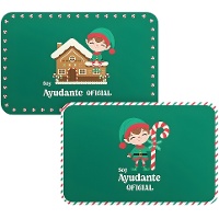 Set de table individuel lutin assistant du Père Noël 43 x 28 cm, modèles assortis - 1 unité
