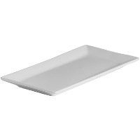 Plat rectangulaire en porcelaine de 30,5 x 15,3 cm - Vessia - 4 unités