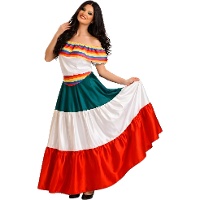 Déguisement de mariachi blanc pour femme