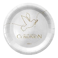 Assiettes de Ma Première Communion de 23 cm - 6 unités