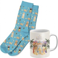 Coffret cadeau tasse et chaussettes de Noël - Rois Mages