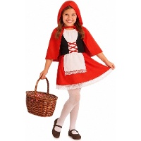 Déguisement Petit Chaperon Rouge avec cape et tablier pour fille