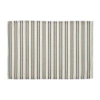 Set de table individuel 45 x 30 cm à rayures bleu et beige