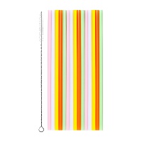 Pailles réutilisables en plastique 20 cm - 30 unités