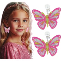 Boucles d'oreilles papillon scintillantes