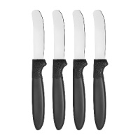 Set de 4 couteaux à beurre avec manche noir - Kinvara