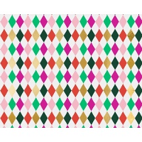 Papier cadeau à motifs de losanges colorés de 2 x 0,70 m - 1 unité