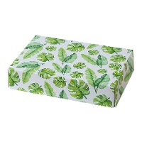 Boîte de 23,5 x 16 x 5 cm à feuille tropicale