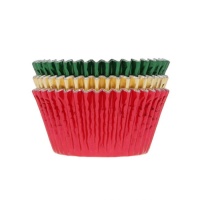 Capsules à cupcake de Noël aux couleurs métalliques - Maison de Marie - 36 pcs.