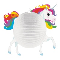 Lanterne décorative licorne 25 cm - 1 pc.