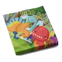 Serviettes de collection Dino Party de 16,5 x 16,5 cm - 12 unités