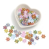 Paillettes 3D fleurs multicolores 1,2 cm - 5 gr