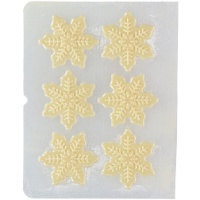 Figurines en chocolat blanc en forme de flocons de neige - 6 unités