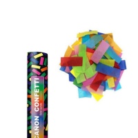 Canon à confettis en papier multicolore de 50 cm