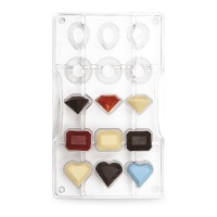 Moule à chocolat pour pierres précieuses 20 x 12 cm - Decora - 15 cavités