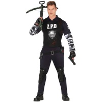 Costume de policier attrapeur de zombies pour homme