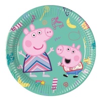 Assiettes Peppa Pig et George 20 cm - 8 pièces