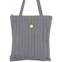 Sac en tissu Vichy Fluor avec fermeture éclair