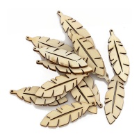 Figurines de feuilles en bois 4 cm - 15 pcs.