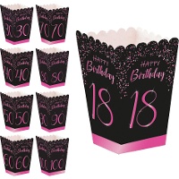 Boîte de Pink Elegant haute de numéros - 12 unités