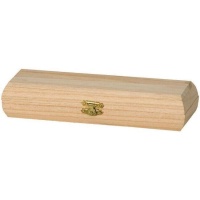 Coffret en bois de 4,3 x 22 cm avec fermeture à charnière