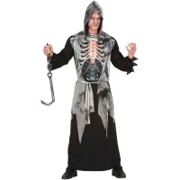 Costume de squelette à capuche pour adulte