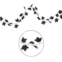 Guirlande de feuilles noires - 2 m