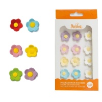 Figurines en sucre en forme de fleurs - Décorer - 15 pcs.