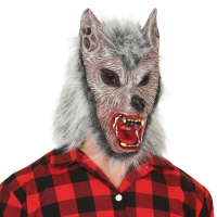Masque de loup avec fourrure
