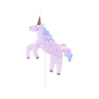 Bougie licorne lilas 10 x 8 cm - PME - 1 pc.