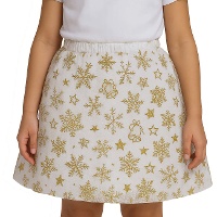 Jupe tutu enfant avec étoiles et flocons dorés - 30 cm