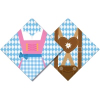 Serviettes de table Oktoberfest 16,5 x 16,5 cm - 20 pcs.