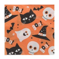 Serviettes Halloween Boo 16,5 x 16,5 cm - 20 pcs.