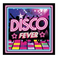 Serviettes Disco Fever 16,5 x 16,5 cm - 12 pcs.