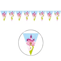 Banderole plastique licorne et château - 2,3 m