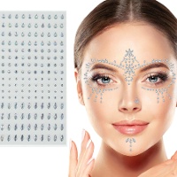 Joyaux adhésifs pour le visage avec pierres assorties