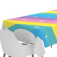 Nappe pastel arc-en-ciel 120 x 180 cm