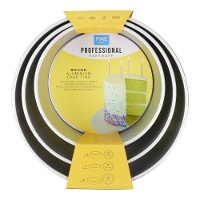 Moule rond en aluminium de 30,4, 33 et 35,4 cm x 10,2 cm - PME - 3 unités