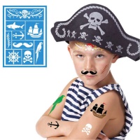 Modèle de maquillage de pirate pour enfants