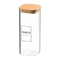 Pot en borosilicate de 2,1 L avec couvercle en bambou Spagetti