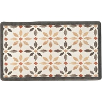 Tapis de cuisine 75 x 45 cm, motif hydraulique floral