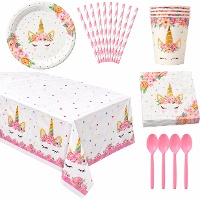 Kit de fête licorne enchantée - 8 personnes