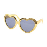 Lunettes de soleil coeurs avec monture métallisée