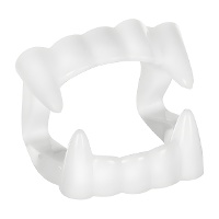 Dents de vampire blanches pour Halloween