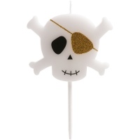 Bougie crâne de pirate 7,5 cm