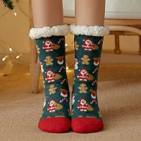Chaussettes de Noël à motif Père Noël - taille 36-42 - 1 paire